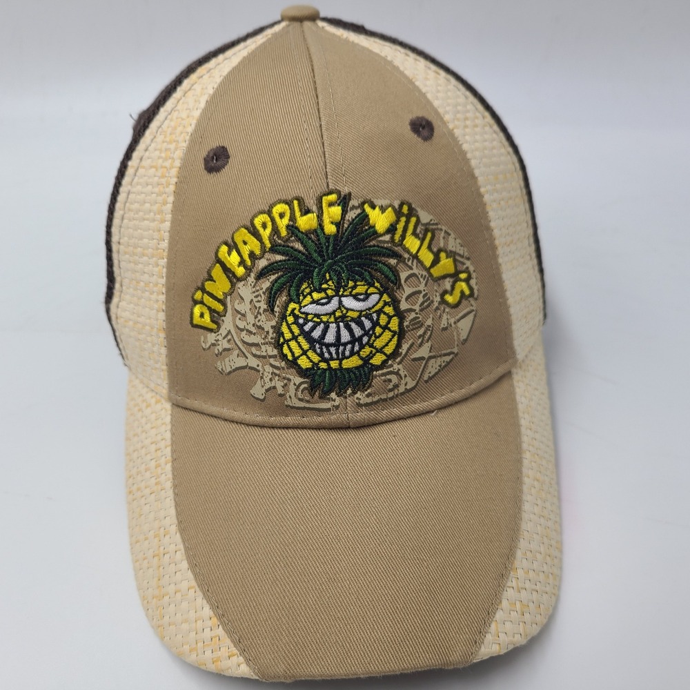 Pineapple Willys Hat Adjustable Trucker Mesh Brown Panama City Beach Pro‎ Pocket